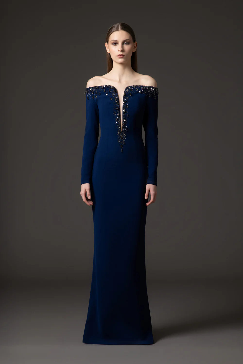 Jessica Parker Maxi Dress – Dark-Blue Fashion – Winteres