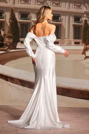 Violette Satin Maxi Dress