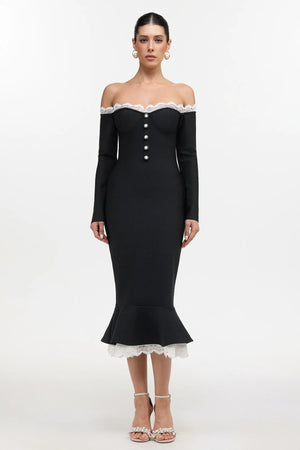 Robe longue fendue Xynia