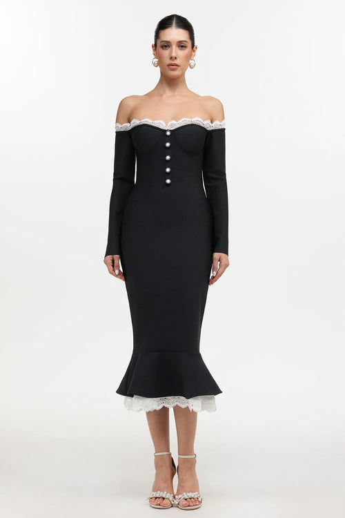 Robe longue fendue Xynia