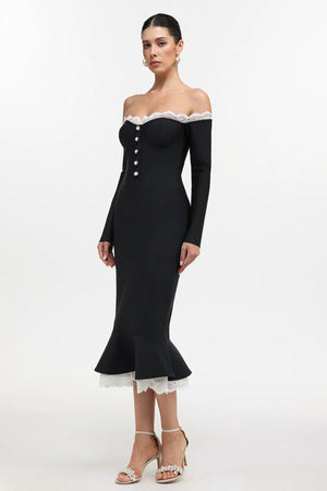 Robe longue fendue Xynia