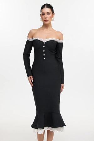 Robe longue fendue Xynia