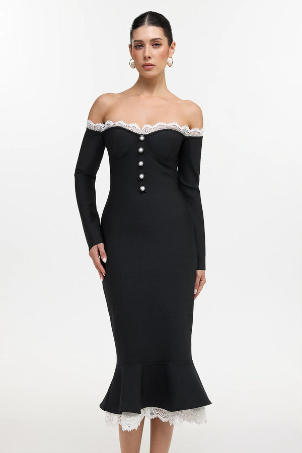 Robe longue fendue Xynia