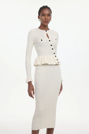 Amber Solid Knit Midi Dress