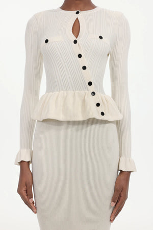 Amber Solid Knit Midi Dress