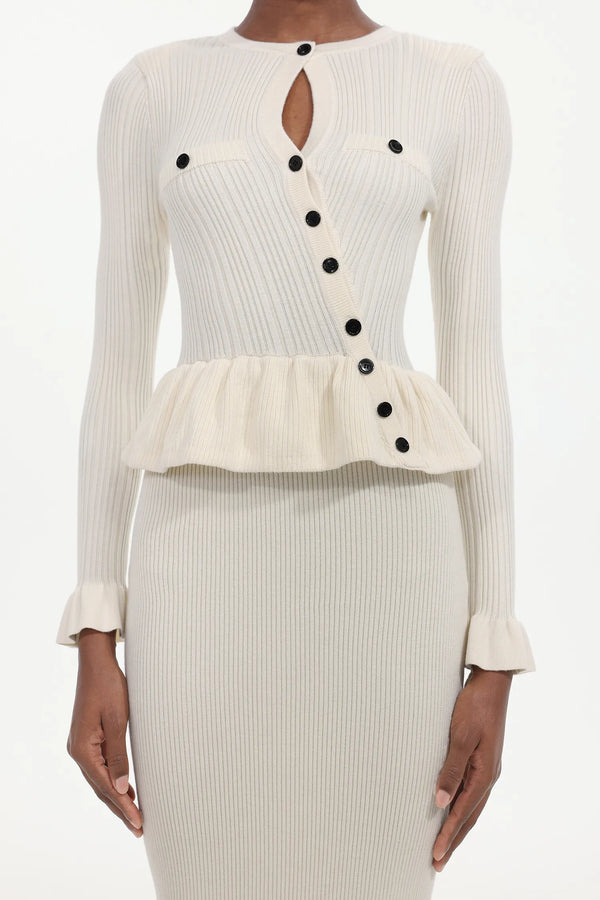 Amber Solid Knit Midi Dress