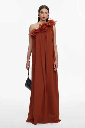 Nelly Maxi Dress – Dark-Orange Fashion – Winteres
