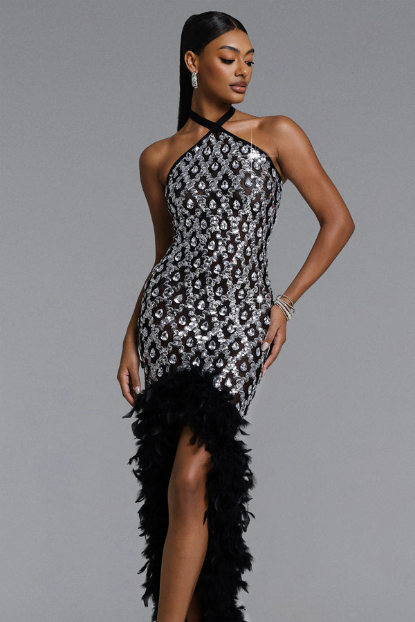 Roberta Sequin Maxi Dress