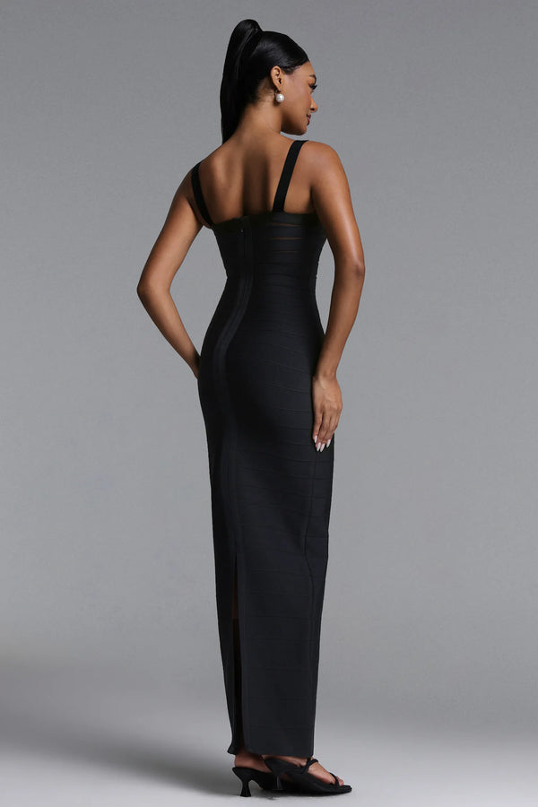 Fallon Black Bandage Dress