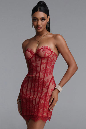 Jacinthe Lace Mini Dress