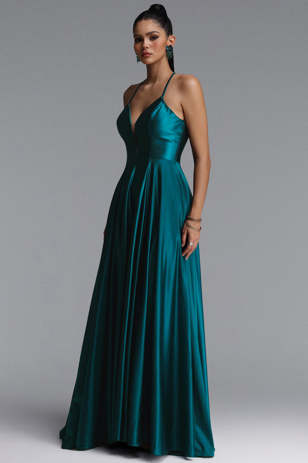 Quitterie Satin Maxi Dress