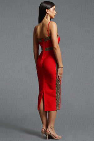 Pilar Bandage Woven Midi Dress