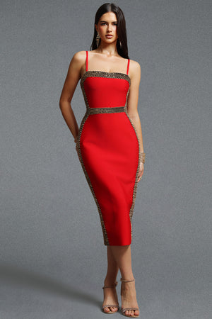 Pilar Bandage Woven Midi Dress