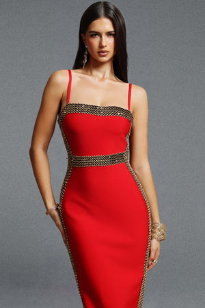 Pilar Bandage Woven Midi Dress