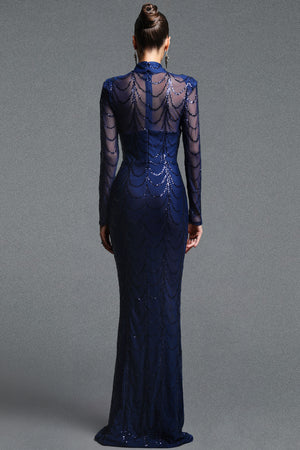 Neva Mesh Sequin Maxi Dress