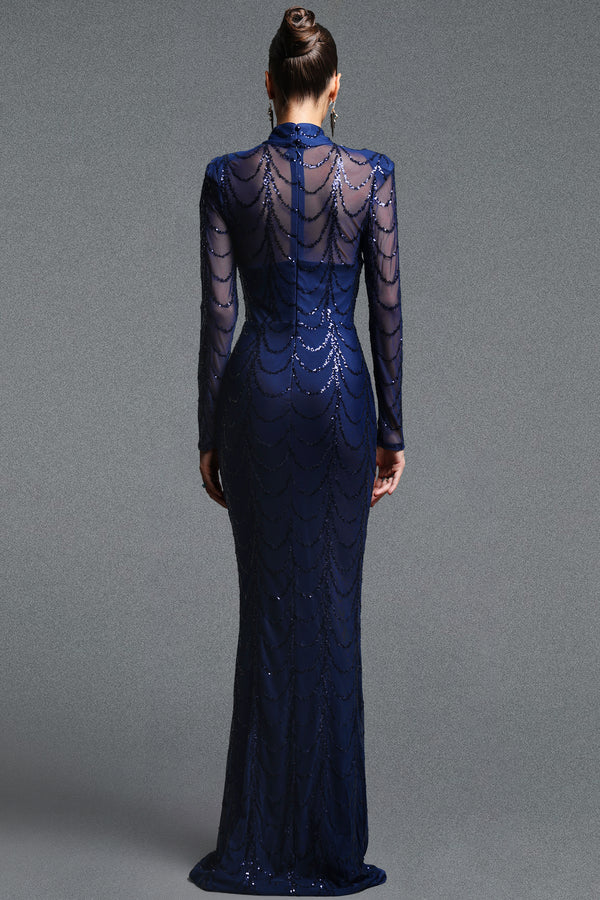 Neva Mesh Sequin Maxi Dress