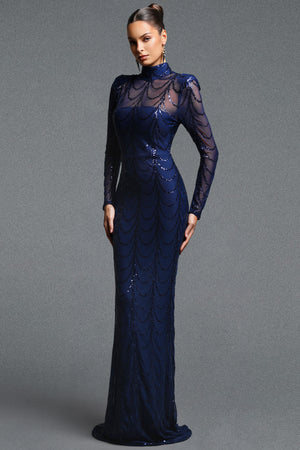 Neva Mesh Sequin Maxi Dress