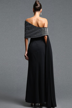 Oleana Chiffon Maxi Dress