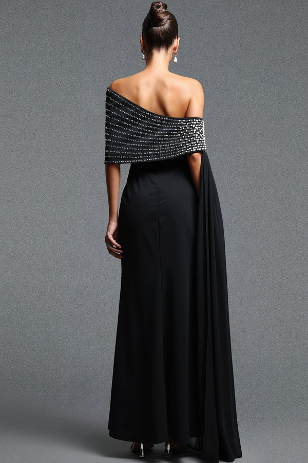 Oleana Chiffon Maxi Dress