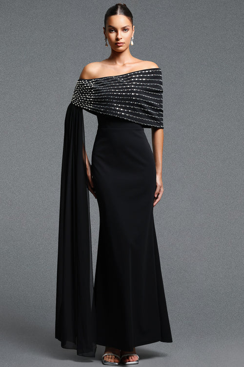 Oleana Chiffon Maxi Dress
