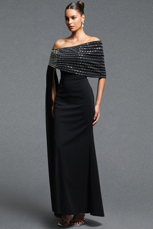 Oleana Chiffon Maxi Dress