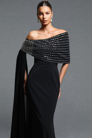 Oleana Chiffon Maxi Dress