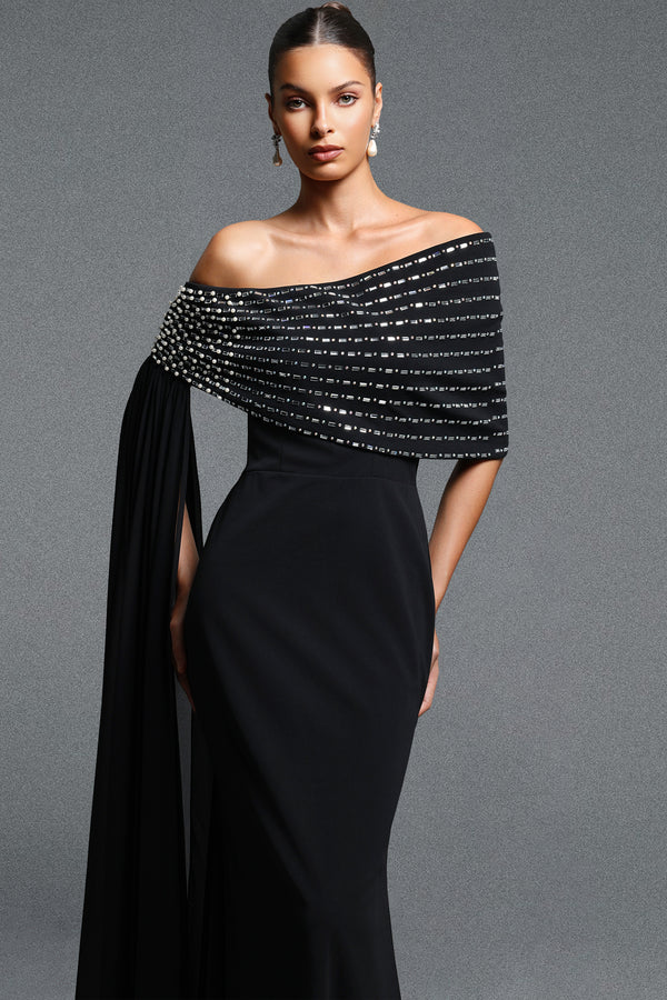 Oleana Chiffon Maxi Dress