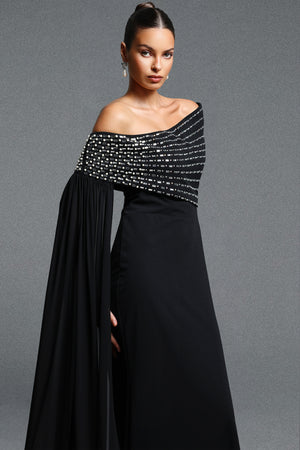 Oleana Chiffon Maxi Dress