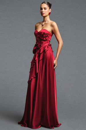 Odelia Satin Maxi Dress