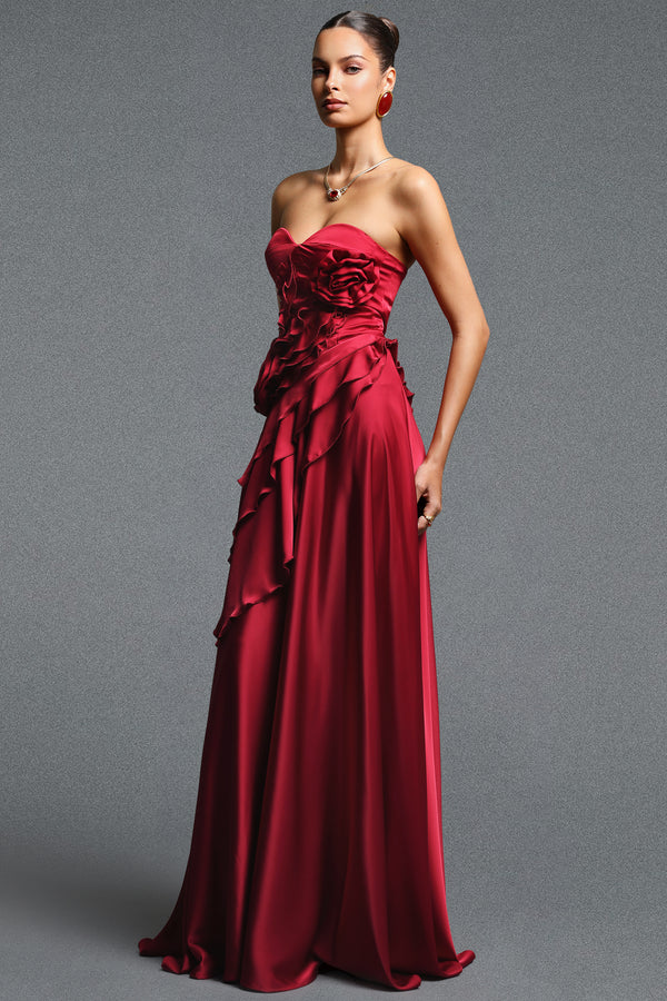 Odelia Satin Maxi Dress