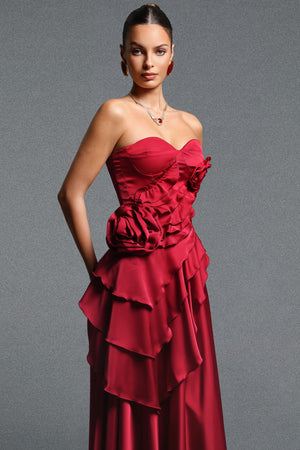 Odelia Satin Maxi Dress