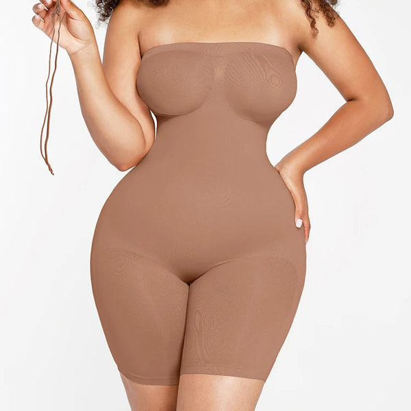 Full Body Shaper Strapless Shapewear Seamless Bodysuit with Tummy Control Winteres