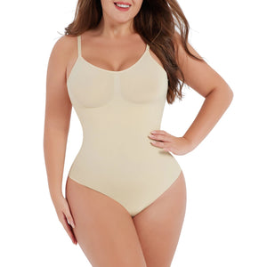 Seamless Bodysuit Shapewear Backless Thong with Tummy Control Winteres