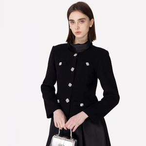 The "Manor" Black Tweed Dress