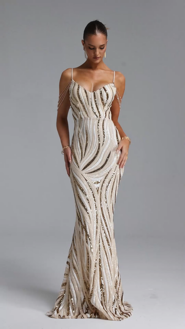 Clothilde Sequin Maxi Dress