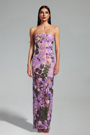 Cecile Mesh Maxi Dress