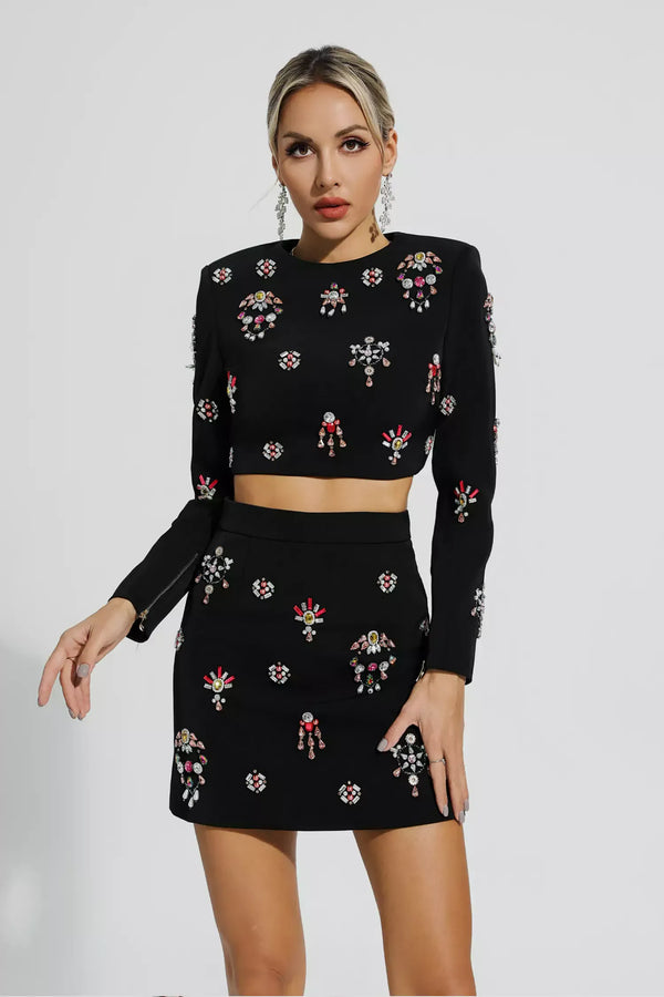 Selia White Crystal Embellished Set Winteres