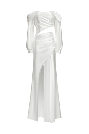 Violette Satin Maxi Dress