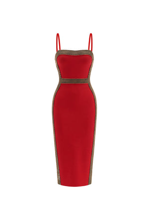 Pilar Bandage Woven Midi Dress