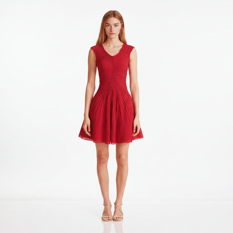 Red dress on a white background