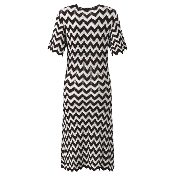 Maylis Chevron Knit Mini Dress | WINTERES