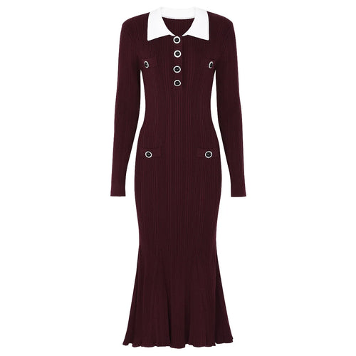 Abigail Knit Maxi Dress — Winteres luxury fashion (view 3)