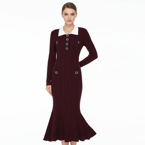 Abigail Knit Maxi Dress — Winteres luxury fashion (view 1)