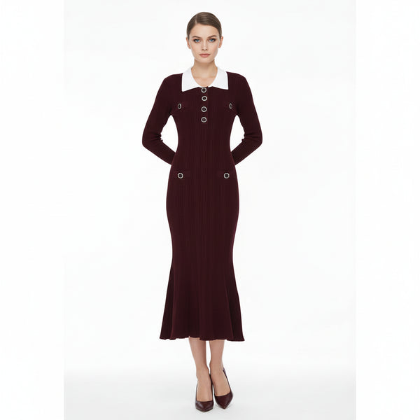 Abigail Knit Maxi Dress — Winteres luxury fashion (view 2)