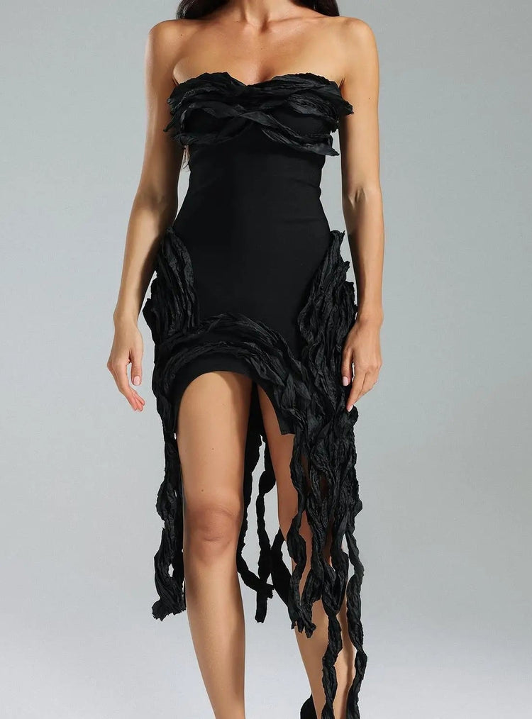 Verna Irregular Fringe Dress Winteres