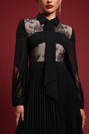 Women Chic IEllyson Romantic Flowy Long Sleeve Cut Out Lace Maxi D Ladies Bodycon Occassion Birthday Cocktail Prom Party Dresses