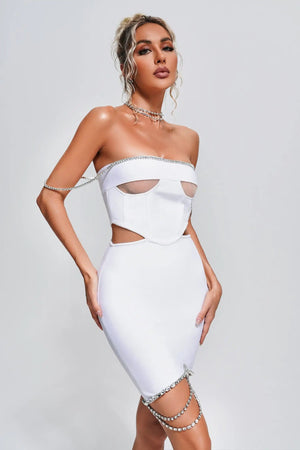 Ladies Ezra Shoulder Mini Dress Winteres