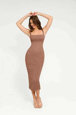 Shapewear Dress Seamless Bodycon Outerwear Long Dress Winteres