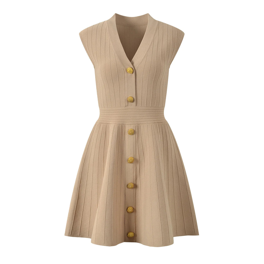Zarya V-Neck Knit Mini Dress