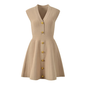 Zarya V-Neck Knit Mini Dress